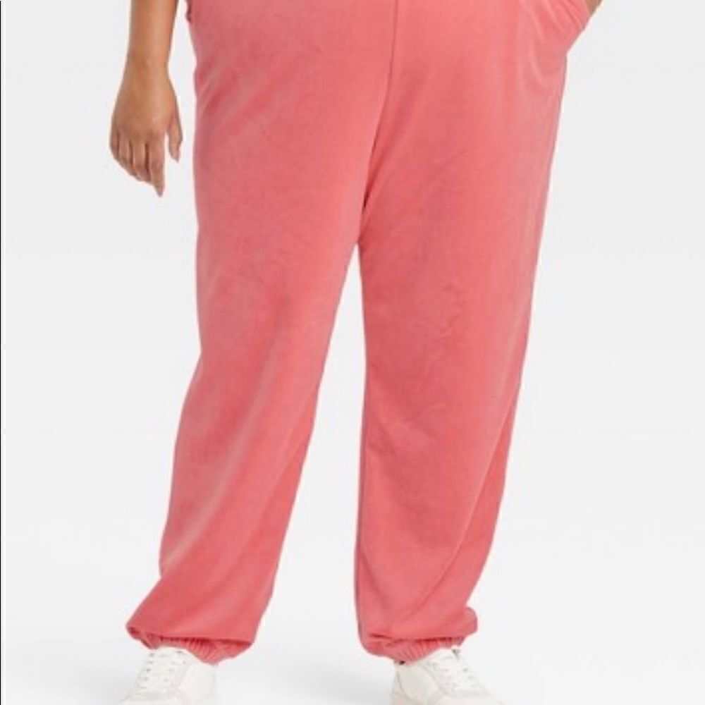 Ava & Viv Velour Relaxed Fit Joggers 1X